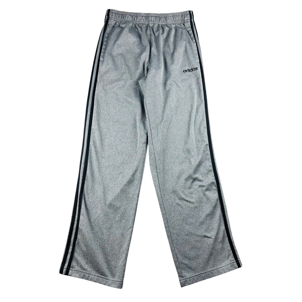 Adidas Track Pants Men L Gray Essentials 3-Stripes Running Activewear Training